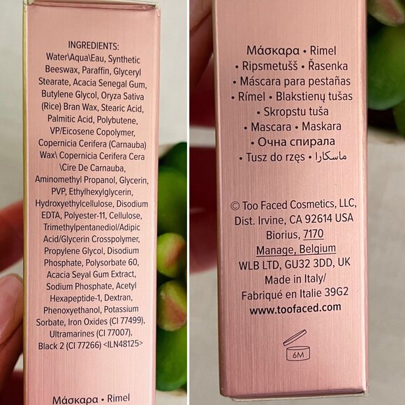 Too Faced Better Than Sex Black Mascara Full Size 0.27 Fl Oz - Picture 4 of 8